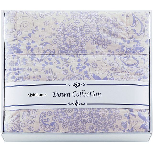 西川 洗えるダウンケット パープル