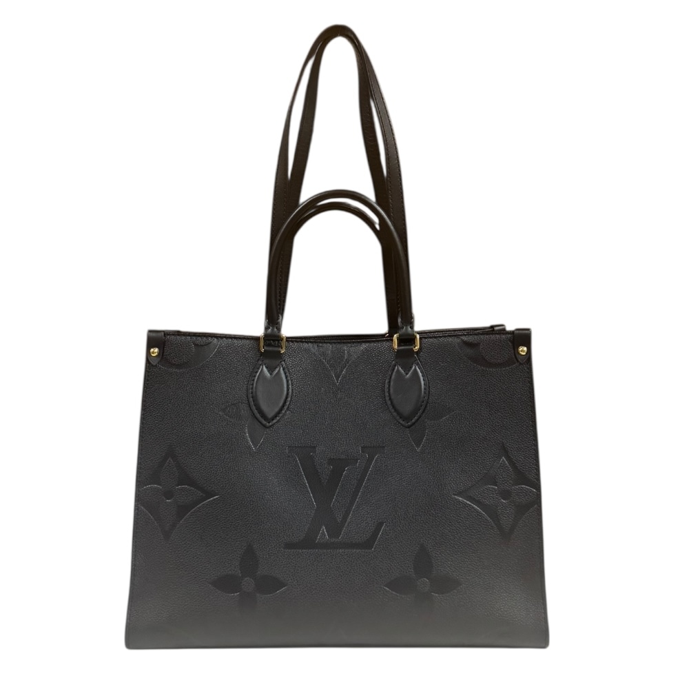 ルイヴィトン オンザゴーMM モノグラムアンプラント ショルダーバッグ モノグラムアンプラント M45595 ブラック LOUIS VUITTON 中古 美品