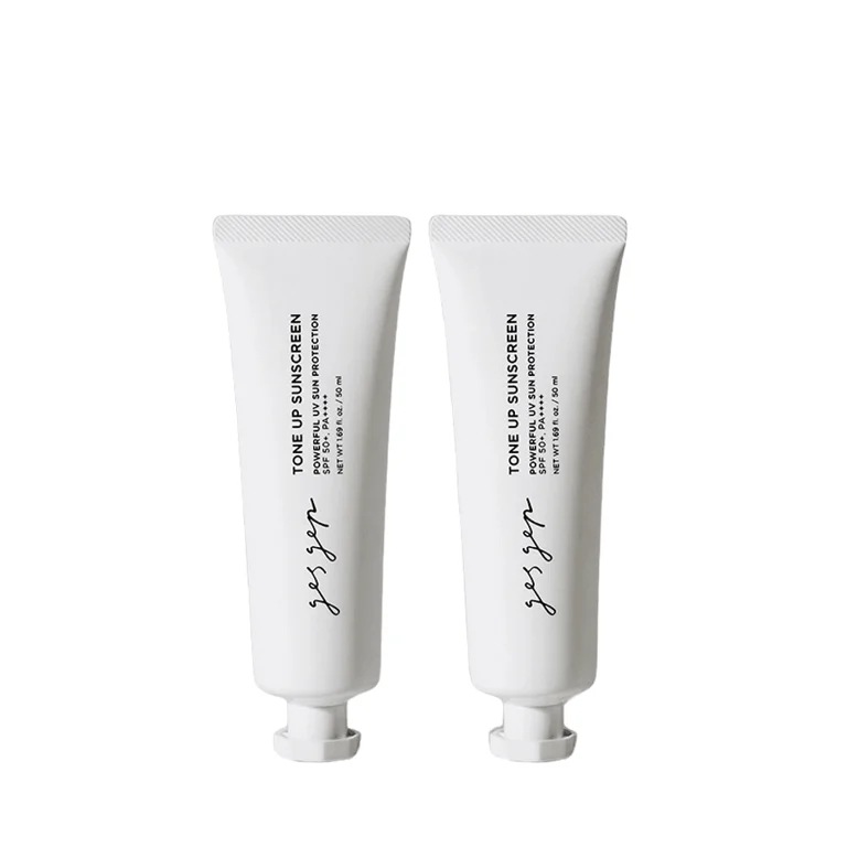 ジェスジェプ トーンアップ サンスクリーン SPF50+ PA++++ フェイス用 チューブ型 しっとり 日焼け止め 50mlx2 全肌用