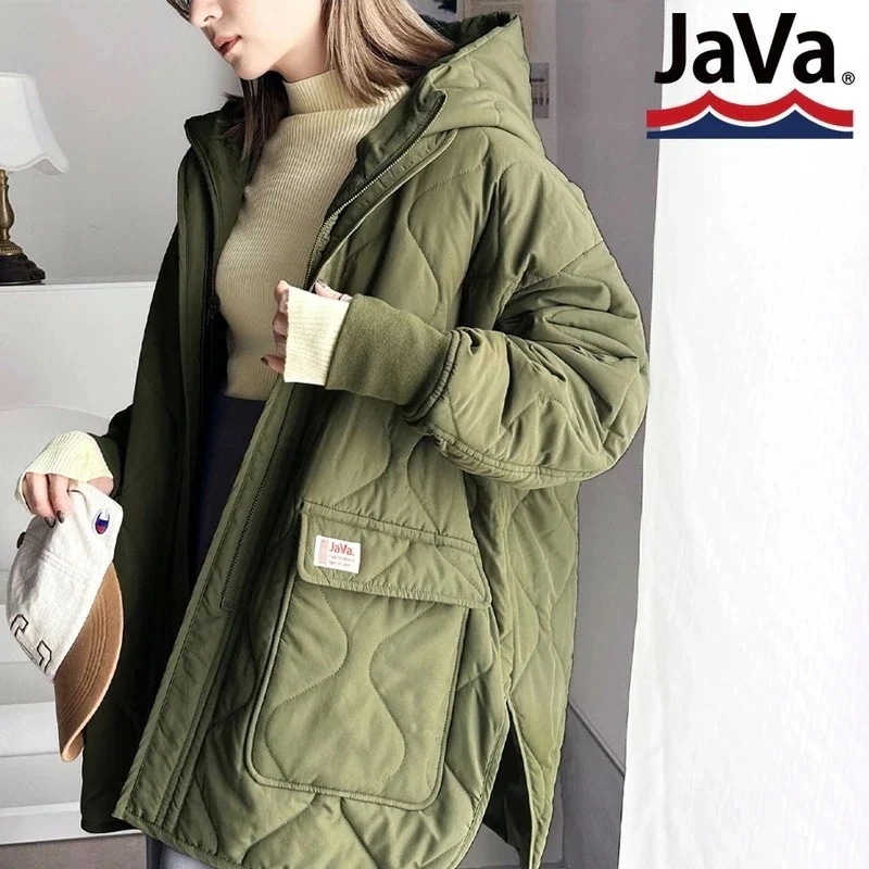 javaジャバ別注 コート レディース ジャケット アウター 8way バラクラバ付 中綿 リバーシブル キルティング フード 取り外し 羽織り ジップ オーバーサイズ ゆったり 長袖 大きいサイズ
