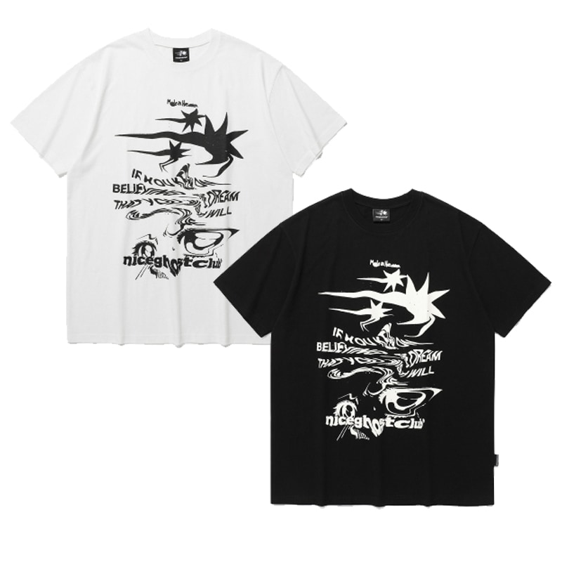 竜巻ロゴTシャツ(NG2EMUT503A) 韓国ブランド 夏 半袖Tシャツ
