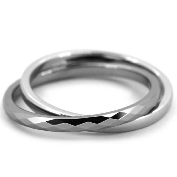 LH-1 カッティング デュアルリング サージカルステンレス＆タングステン (金属アレルギー対応) 03RN011S LION HEART ステンレスリング 指輪 誕生日 プレ 4,400円