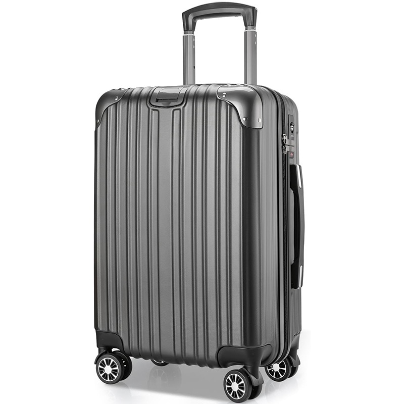スーツケース キャリーバッグ キャリーケース 機内持込 超軽量 大型 ダブルキャスター 耐衝撃 360度回転 TSAローク搭載 ファスナー式 旅行 ビジネス 出張 (S サイズ(40.5L,グレー) 5,670円
