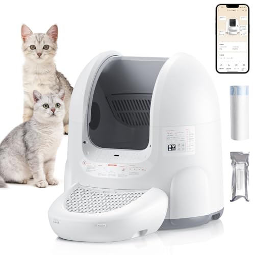 【2024新登場】猫 トイレ 自動 大型 猫のトイレ 消臭 猫用 自動トイレ 全自動 スマホ管理 APPコントロール 65L特大容量 スマート センサー感知 定期掃除 お手入れ簡単 安全保護機能 多頭
