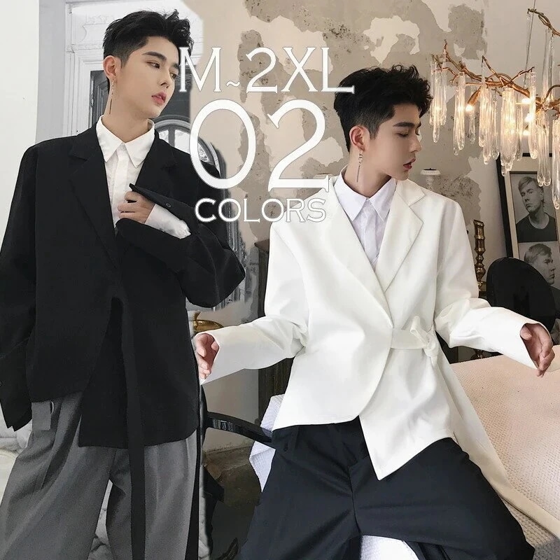 デザインジャケット テーラード ロングスリーブ アシンメトリ 長袖 メンズ メンズファッション 春 6,708円