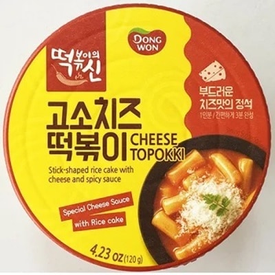 【送料無料】東遠カップトッポキ チーズ味 1個(120g)×16個／レンジ加熱 3分 即席 トッポギ トッポッキ