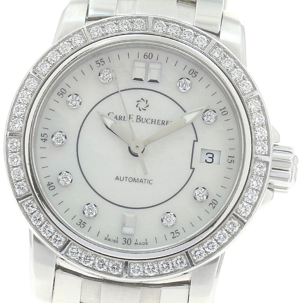 カール F.ブヘラ CARL F.BUCHERER 10621.08 パトラビ 9Pダイヤ 自動巻き レディース _882896【中古】