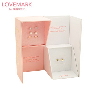 [LOVEMARK] ラブクレア ホワイト ピアスシルバー ハートストーン真珠ピアス