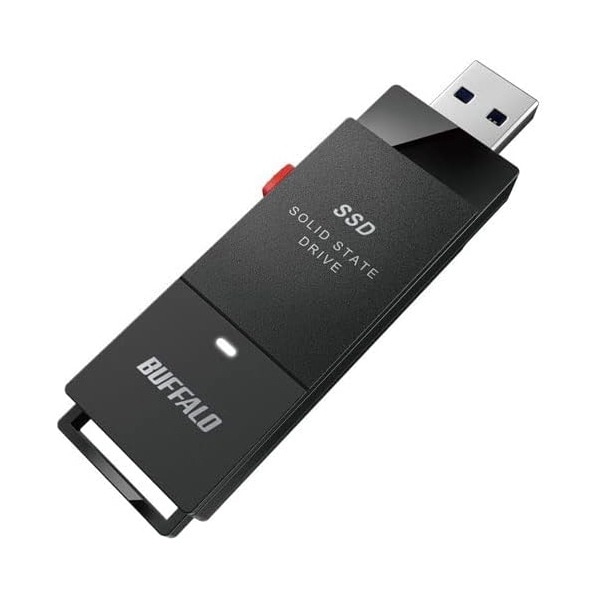 SSD-SCT500U3-BA PC対応 USB3.2(Gen2) TV録画 スティック型SSD 500GB ブラック Type-C付属