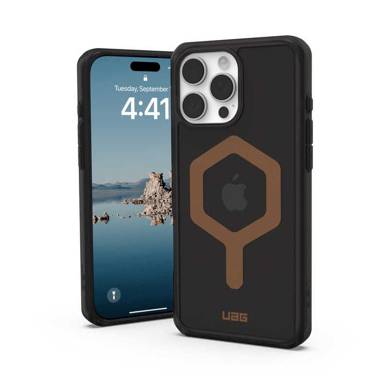 UAG iPhone 16 Pro Max 耐衝撃ケース MAGSAFE対応 PLYO ブラック/ブロンズ UAG-IPH24LA-YMS-B/B