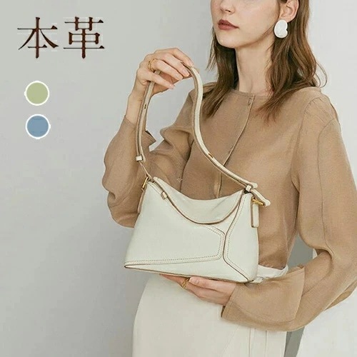 本革 牛革 ショルダーバッグ＆トートバッグ レディース 春夏向け 軽量 20代50代 肩掛け/斜め掛け ブルー/グリーン 通学 通勤 お出かけ おしゃれ 高級 フォーマル シンプル 上品 バレンタイン