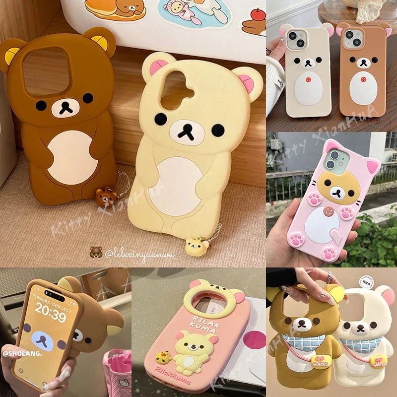 【20点セット】【急速出荷】超人気 リラックマ スマホケース リラックマ コリラックマ くま iPhoneケース かわいい キャラクター シリコンケース iphoneケース iPhone16 15 1