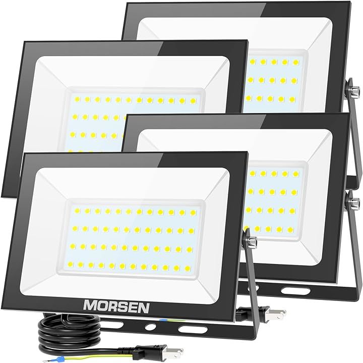 投光器 80W 4セット led投光器 極薄型 投光器屋外 100v 6500k 灯光器 作業灯 外灯 工事用ライト ledライト 屋外用( 昼光色6500K, 80W 4個)