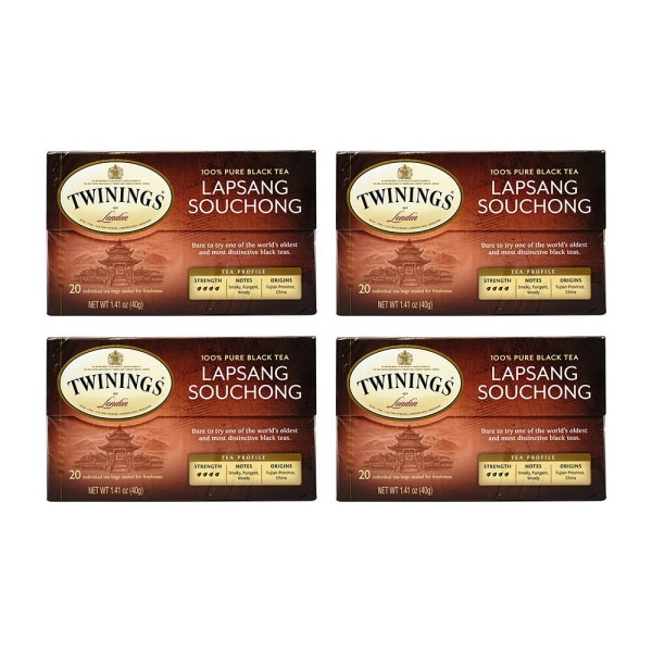 新入荷 Twinings 4-SET 【送料無料】 100% Pure Black Tea Lapsan
