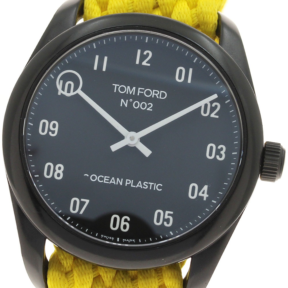 トムフォード TOM FORD TFT002023 No.002オーシャンプラスチック タイムピース クォーツ メンズ 箱・保証書付き_937096【中古】
