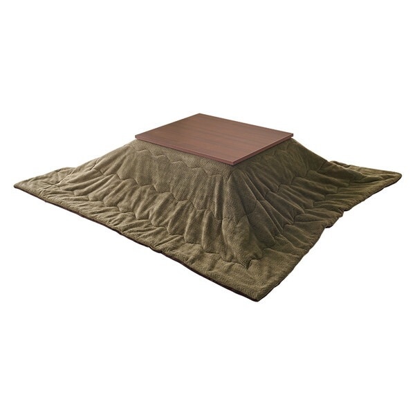KOT-7312-7560WN + ビケ7560KK こたつ + うす掛け布団 2点セット ウォールナット/カーキ メーカー直送
