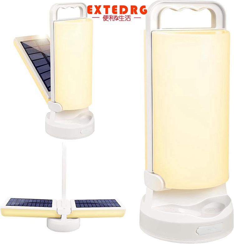 ソーラーランタン LED ランタン キャンプランタン 太陽光充電 5000mAh大容量 高輝度 3色切替 無段階調光 USB充電可 モバイルバッテリー IP65防水防塵