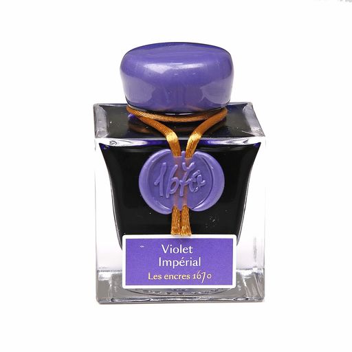 エルバン(HERBIN) アニバーサリーインク 1670 50ML【金の微粒子入り】万年筆/ガラスペンつけペン用 ヴィオレ アンペリアル HERBIN HBJ15076