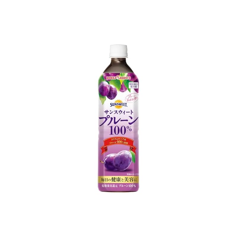 ポッカサッポロ サンスウィート プルーン100% 900ml×12本 ボトル
