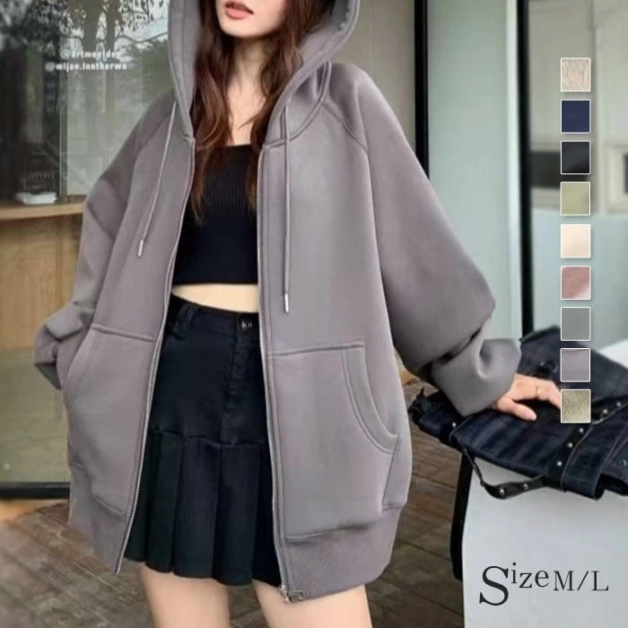 コート レディース 春 秋 マウンテンパーカー レディース 大人 スウェット プリングコート レディース ブルゾン レディース きれいめ 秋コート 春コート ジップ アウター 無地 長袖 パーカーコー 4,988円