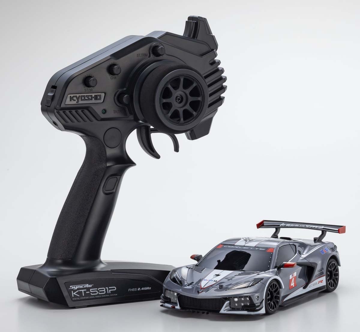 京商 ミニッツRWD MR04RWD レディセット シボレーコルベット C8.R ガンメタル/ホワイト【32356GMW】 ラジコン 32356GMW RS シボレーコルベット C8.R ガンメタル/
