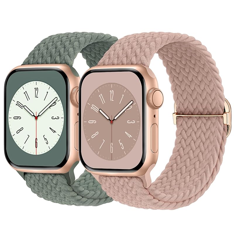 【2枚入り】Butifacion コンパチブル Apple Watch バンド 41mm 40mm 38mm ナイロン製 アップルウォッチ バンド 伸縮性 iwatch ベルト Series 9/8/