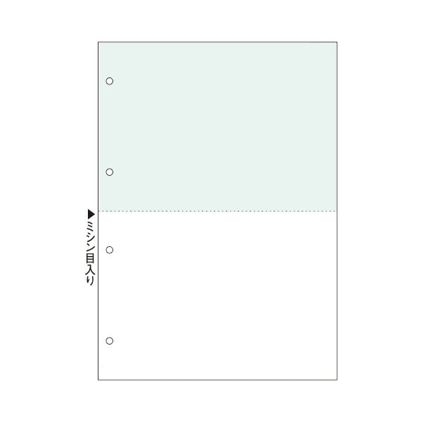 （まとめ）TANOSEE マルチプリンタ帳票（FSC） A4 緑白 2面4穴 1箱（500枚） 3セット 12,108円