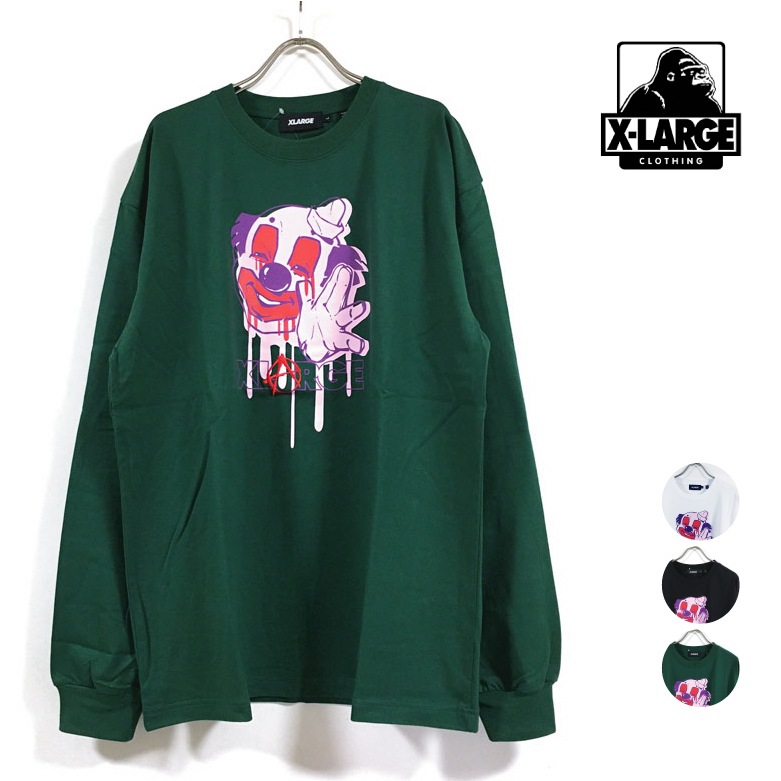 XLARGE エクストララージ MAD PIERROT 長袖 Tシャツ メンズ 送料無料