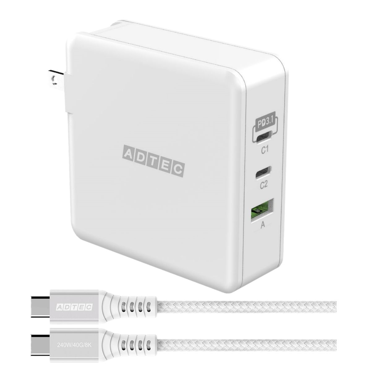 【日本メーカー直販】140W 高出力 USBタイプC・タイプA 計3ポート対応 PD充電器 急速充電 GaN搭載 iPhone・MacBook・Switch・ノートPC対応