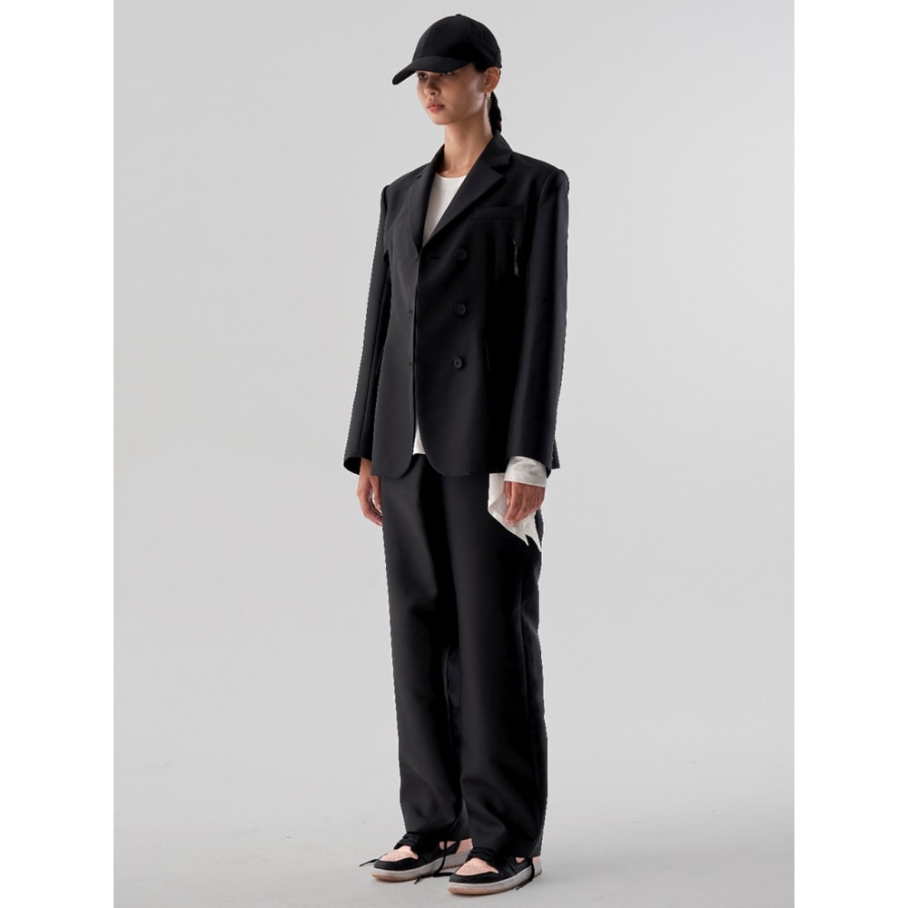 SIGREAT カットアウトストラップブレザーブラック CUT OUT STRAP BLAZER BLACK