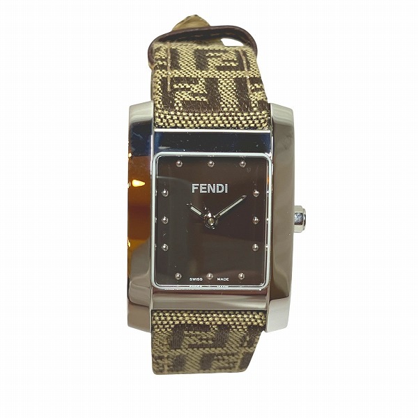 フェンディ FENDI クラシコ 7000L 自動巻 ズッカ柄 腕時計 レディース【中古】
