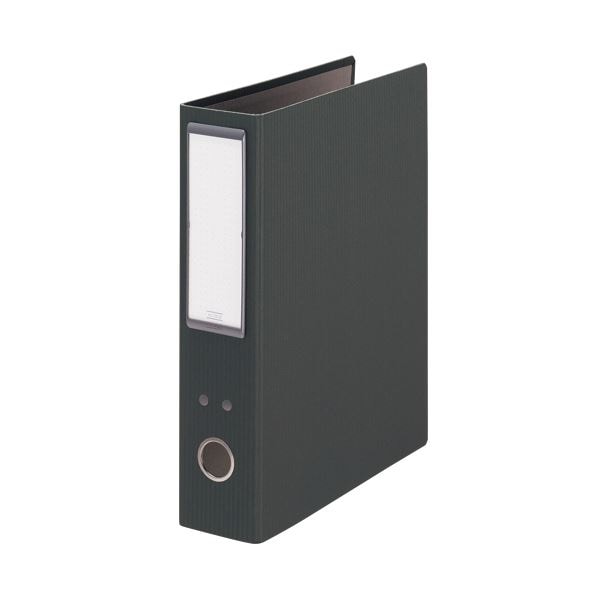 (まとめ) ライオン事務器パイプ式ファイル(アコルデ) A4タテ 500枚収容 50mmとじ 背幅70mm チャコールグレー No.753CL1冊 (×10セット) 10,561円