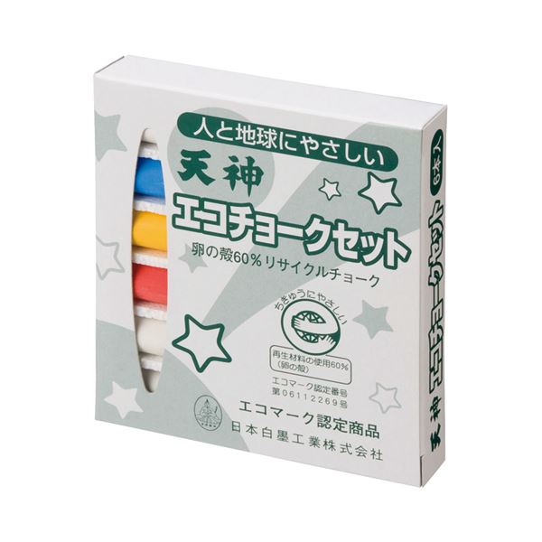 (まとめ) 日本白墨 エコチョーク72 4色詰合せ ECO-6 1箱（6本） (×50セット) 9,068円