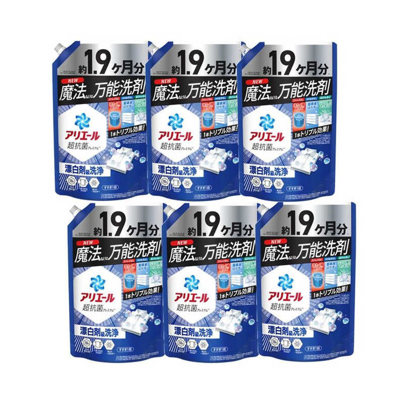P＆G　(ケース販売)アリエールジェル つめかえ ウルトラジャンボサイズ 1400g×6