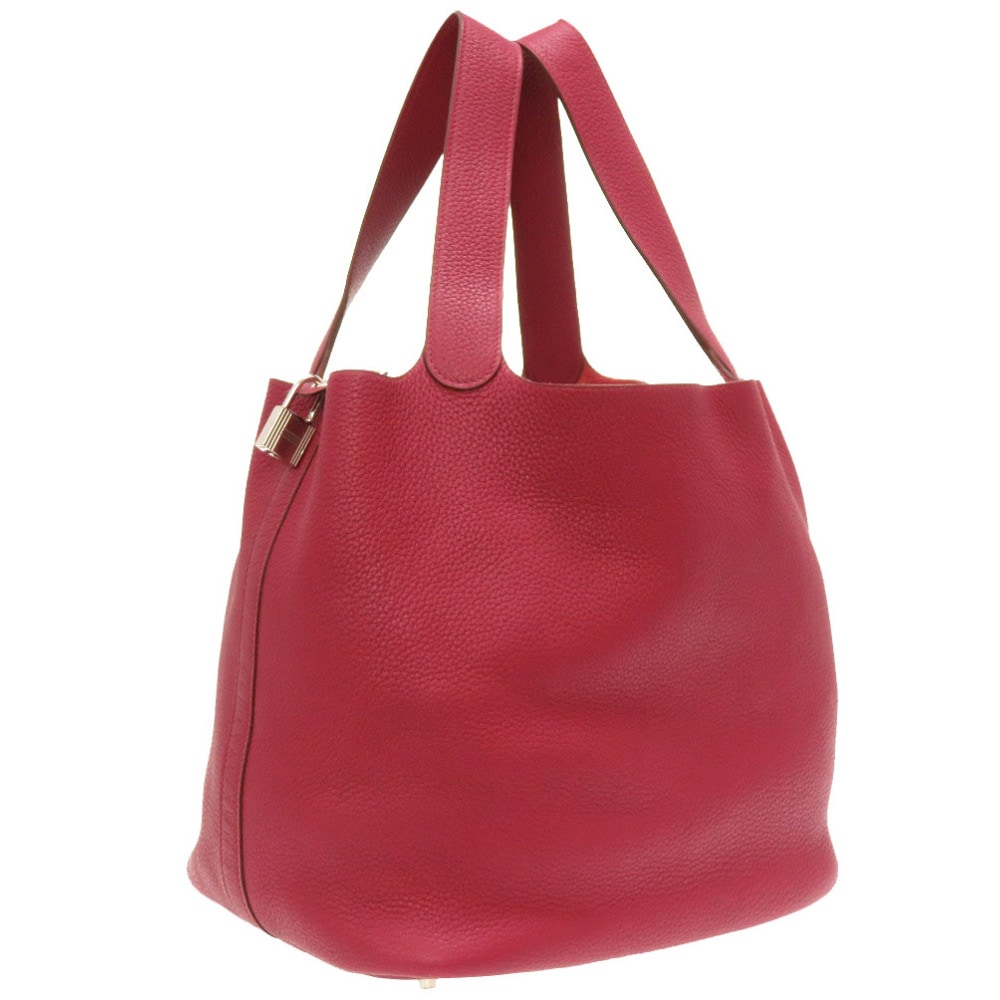 美品 ピコタンロックGM ハンドバッグ トリヨンクレマンス/トリヨンクレマンス ルビー N刻印 0009【中古】 レディース 192,500円