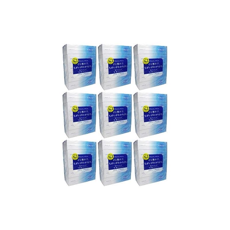 【即納】【まとめ買い】エリエール ティッシュ プラスウォーター(+Water) 180組5箱 パルプ100%【9個】