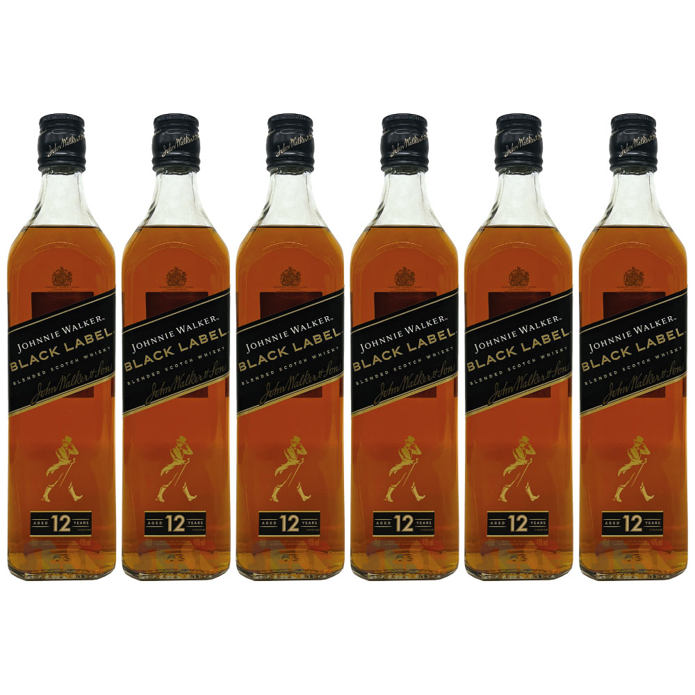 [正規品] ジョニーウォーカー ブラックラベル 12年 6本セット700ml / スコットランド ブレンデッドスコッチウイスキー Johnnie Walker Black Label 12 Year