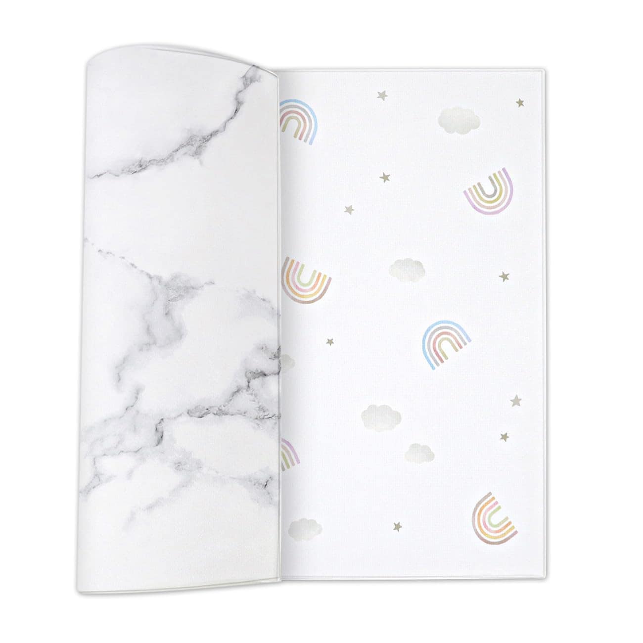 (ケラッタ) プレイマット 赤ちゃん もっちりマシュマロマット リバーシブル 防水