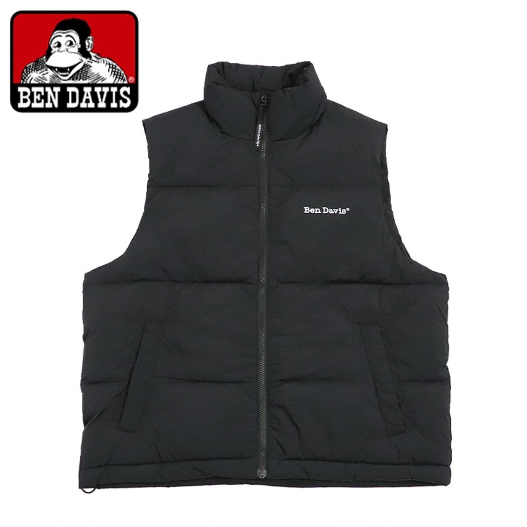 中綿ベスト メンズ トップス アウター ベスト 秋 冬 防寒 ファッション ストリート ブランド 無地 ビッグシルエット フェイクダウンベスト