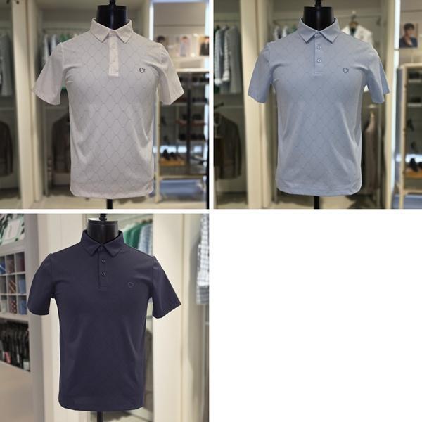 CDAACTS2452_全面幾何学プリント冷感Tシャツ