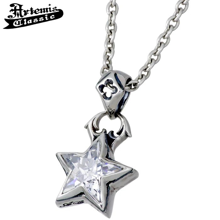 アルテミスクラシック Artemis Classic イブニング スター チャーム シルバー ネックレス アクセサリー メンズ キュービック 星 ACP0295CL60