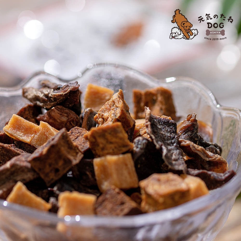 犬 おやつ 国産 無添加 食べきり一口キュウブミックス 500g 硬い 鹿肉 レバー ささみ 馬肉