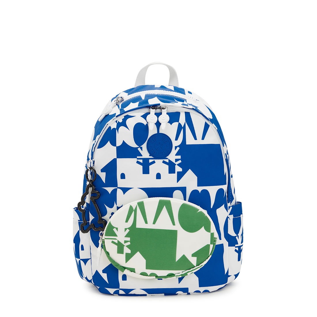 公式 MINJU KIM x kipling デリアキム(ミンジュマルチプリント) KI3378P98 A4サイズ バックパック