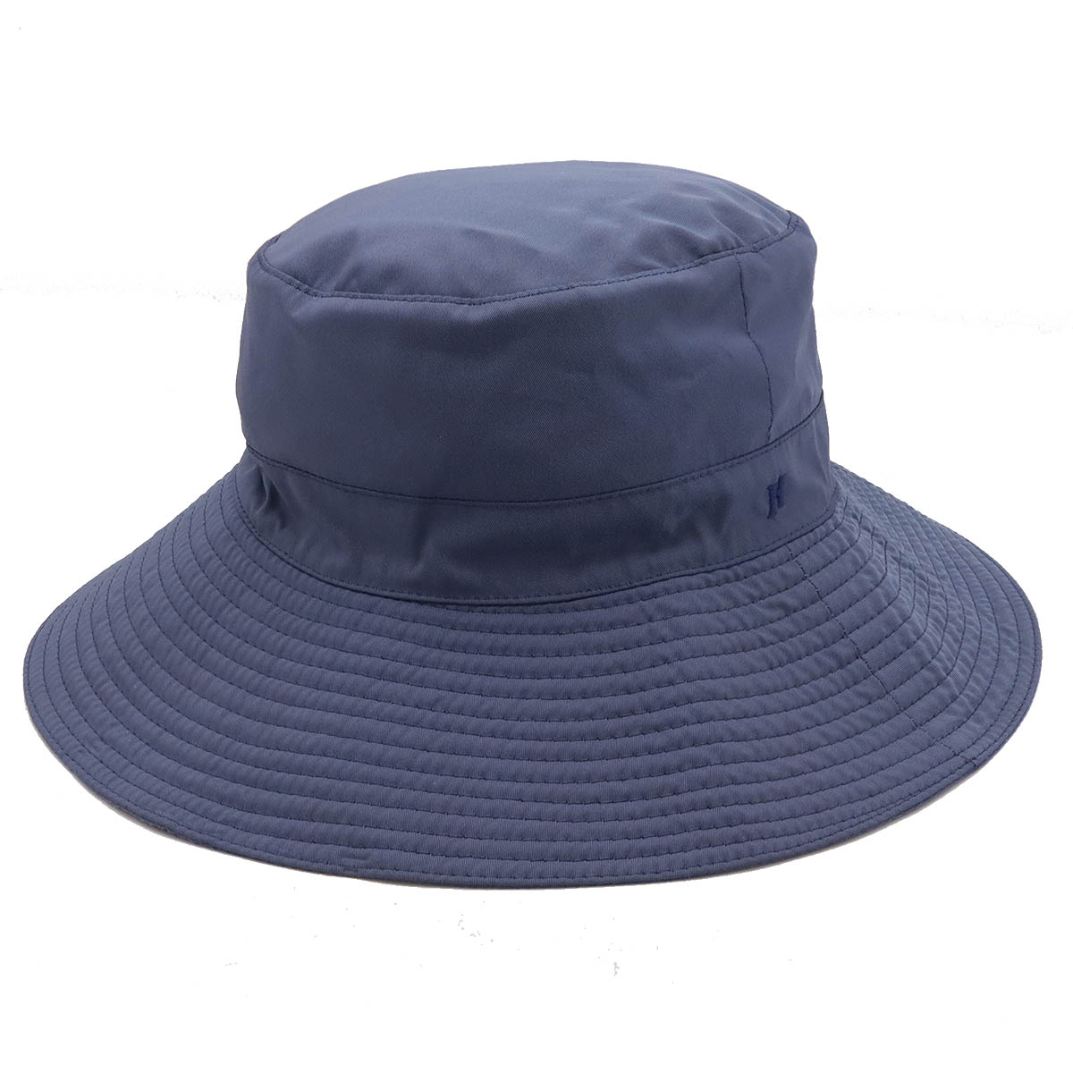 Hロゴ 刺繍 バケットハット 帽子 ポリエステル ナイロン ネイビー 紺 #5