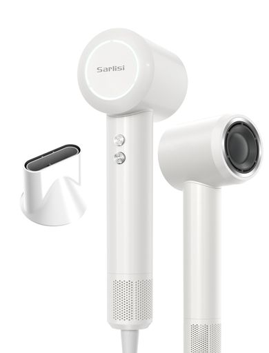 SARLISI ドライヤー 大風量 速乾 3億サロン級 マイナスイオン ヘアドライヤー 3段階風速 3風温モード 恒温ヘアケア 1200W 2.6M3/分 356G 軽量 マグネット式ノズル付き ロン