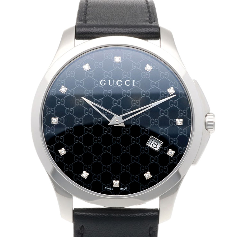 グッチ Gタイムレス 腕時計 ステンレススチール 126.3 クオーツ 1年保証 GUCCI 中古 美品