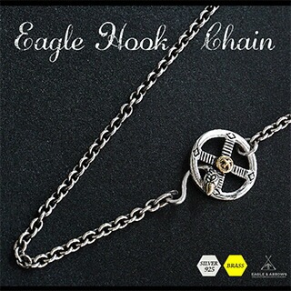 送料無料！ c0084 ネイティブアクセサリー メンズ チェーン イーグルフックメディスンホイールの