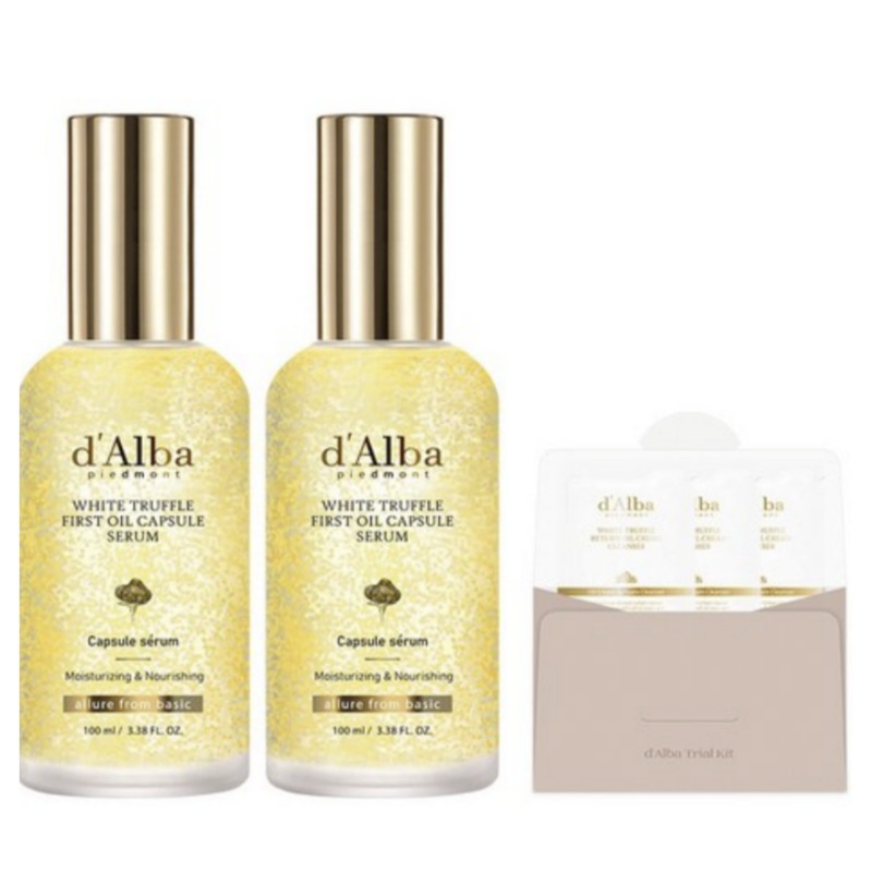 【セット】 ホワイトトリュフ ファースト オイルカプセルセラム 100ml×2本 + セラムクレンザー 3ml×3本 韓国コスメ 美容液 保湿 ハリケア