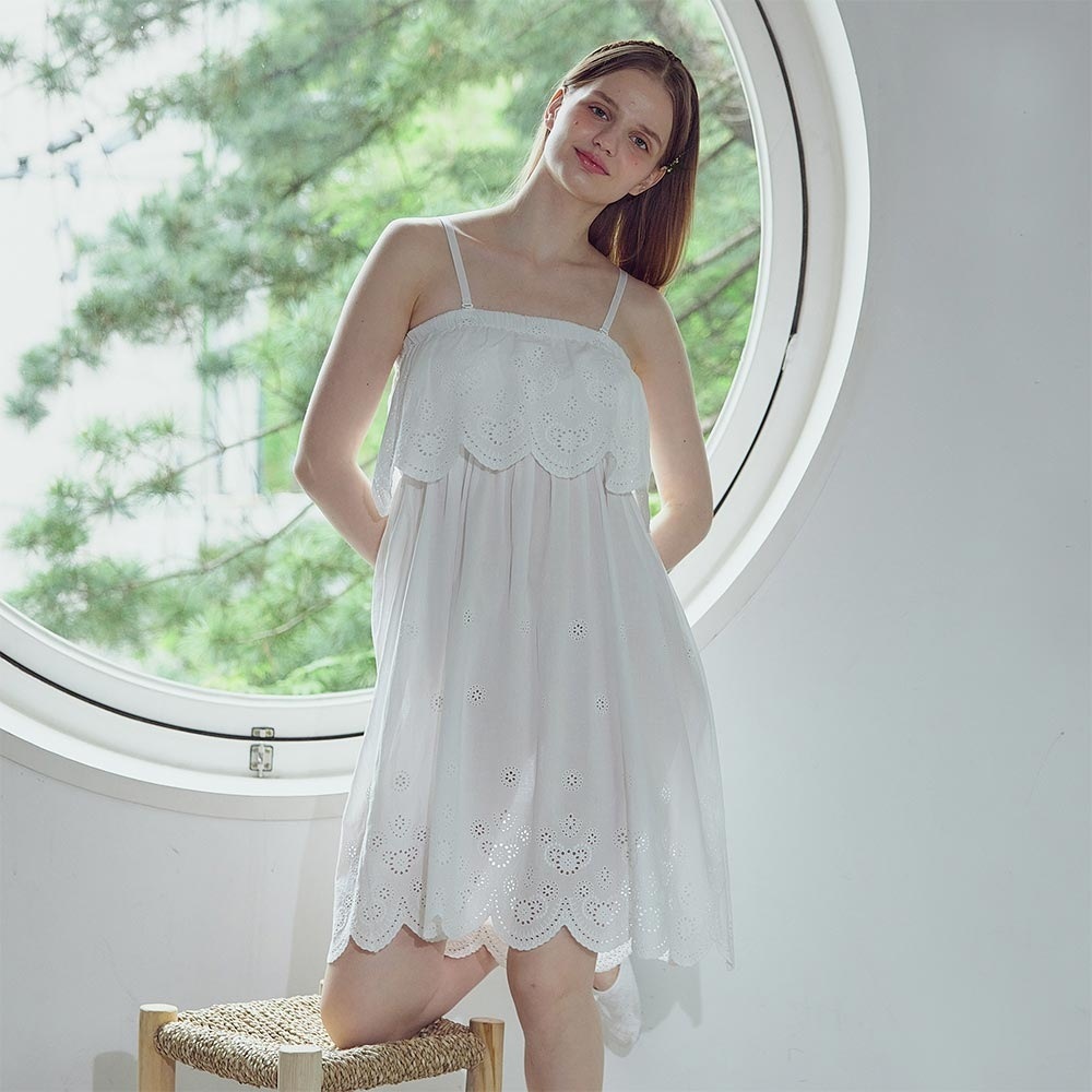 BALCONY [4534-BCUHO] [キャップ内蔵] モルディブトップワンピース Ivory