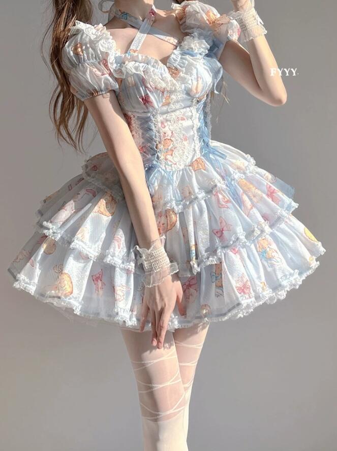 【新作登場 最安値!】103ロリータ 兎柄メイド服ワンピース　 ゴスロリ コスプレ メイド服 コスチューム 文化祭 学園祭 衣装 仮装 ハロウィン おすすめ 可愛い 日常　写真　舞台　花嫁